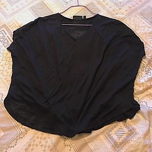 Black Jersey V-Neck Tee